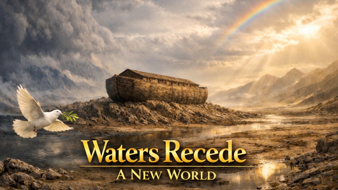 Genesis 8: The Waters Recede - A New World Begins (Noah’s Ark) | Cinematic 4K Bible Story (3 MIN)