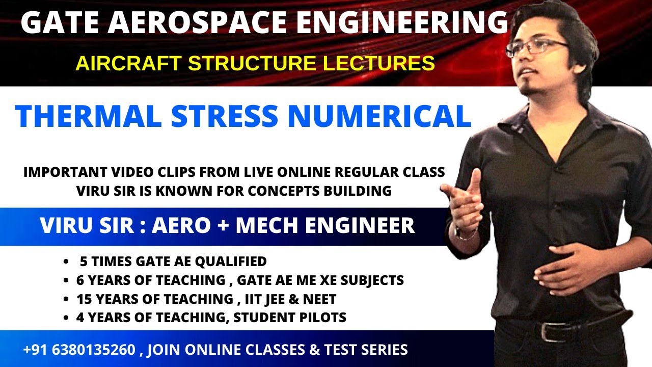 Thermal stress numerical | GATE AEROSPACE ENGINEERING | strength of materials LECTURES for GATE
