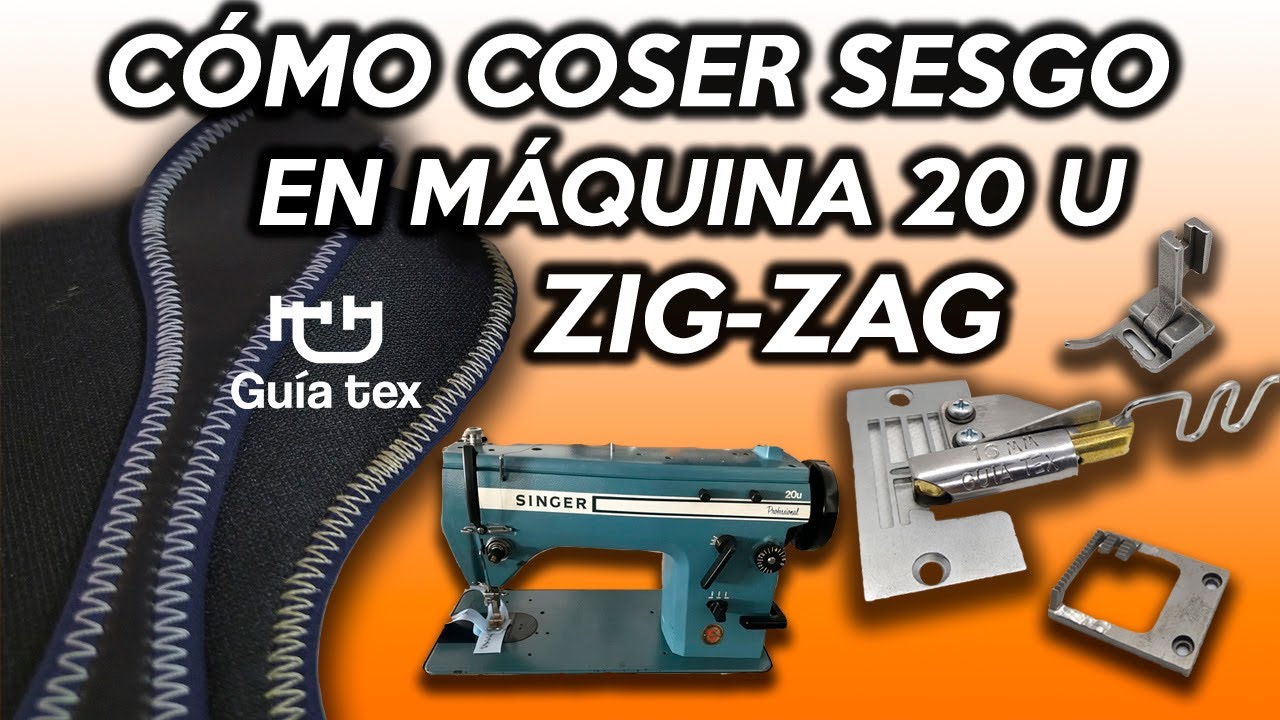 20U Zig zag - Cómo coser sesgo con guía o folder