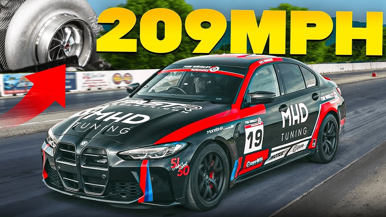 1600-сильный BMW M3 G80 Тома Ригли устанавливает новый *мировой рекорд* скорости в 209 миль в час