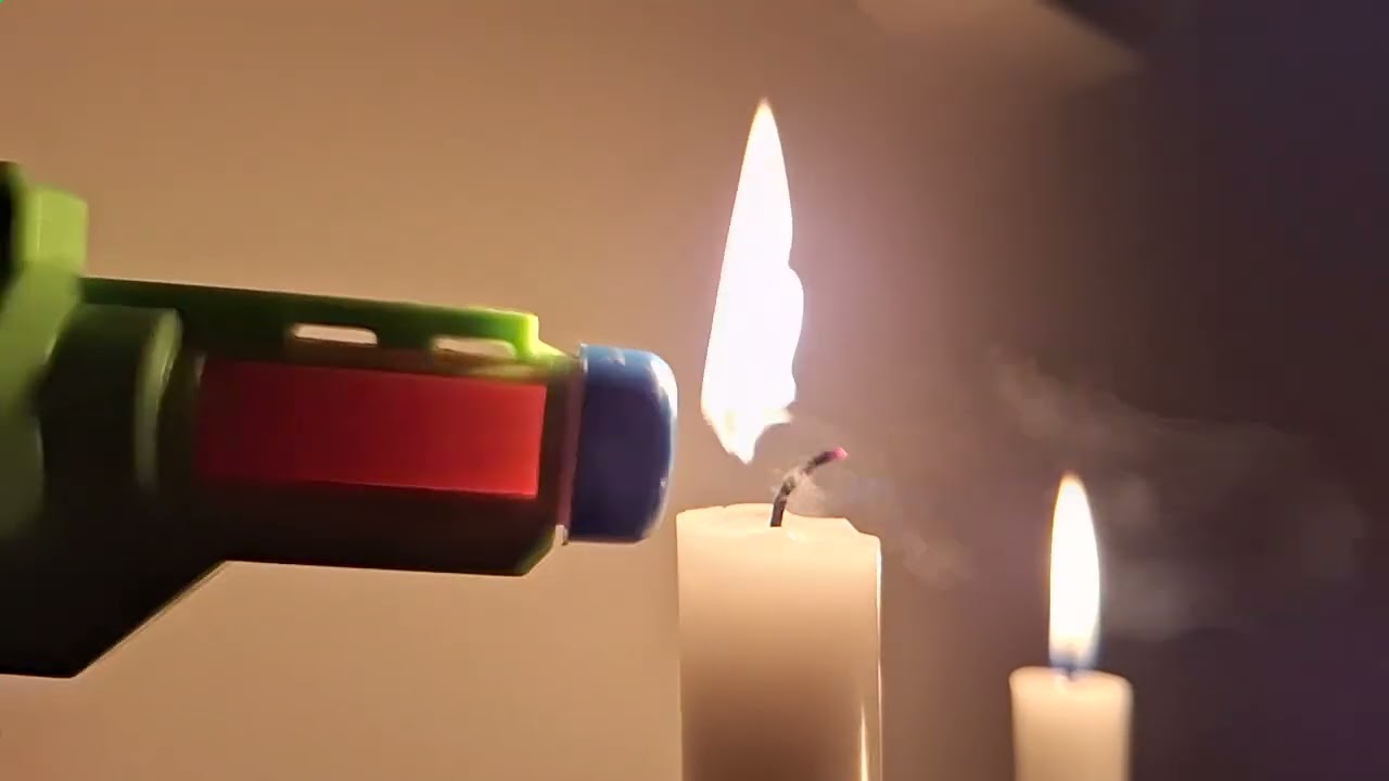 slow-mo blow out candle with nerf gun