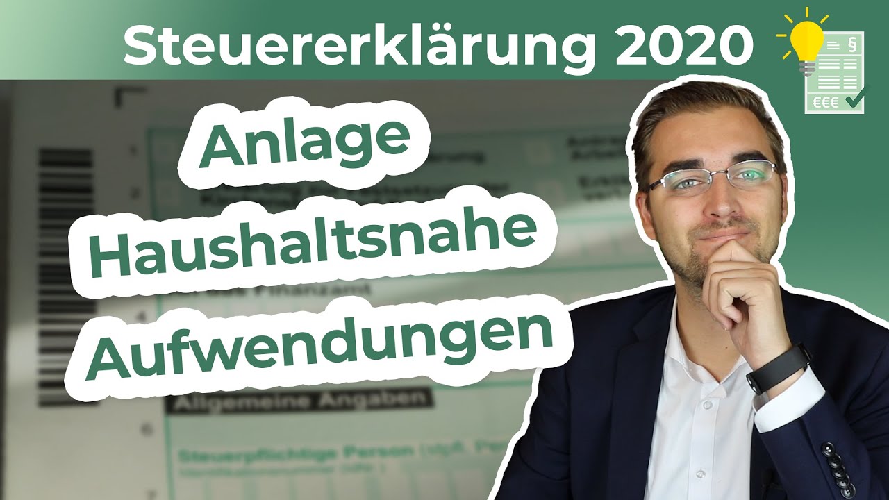 Steuererklärung 2020 - Anlage Haushaltsnahe Aufwendungen ausfüllen