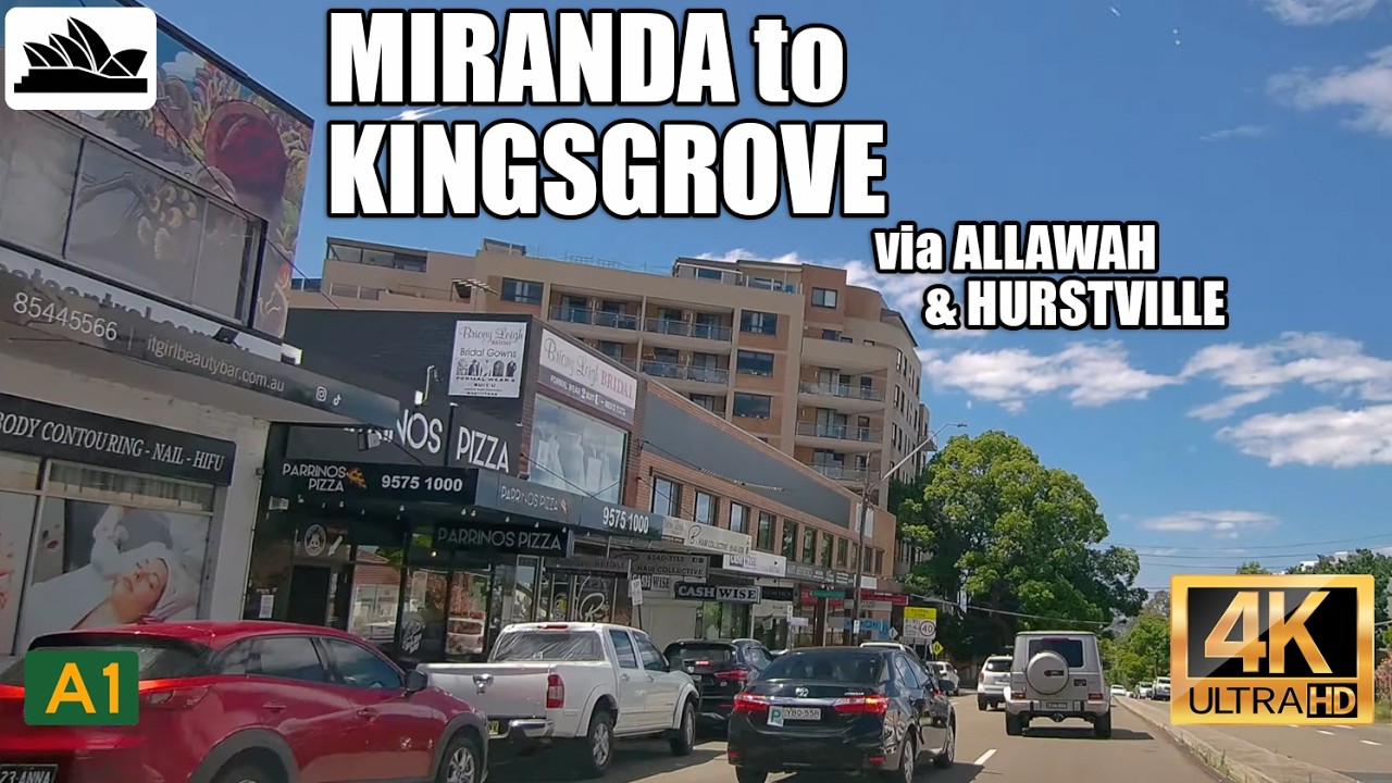 4K Sydney drive: Miranda to Kingsgrove via Allawah & Hurstville