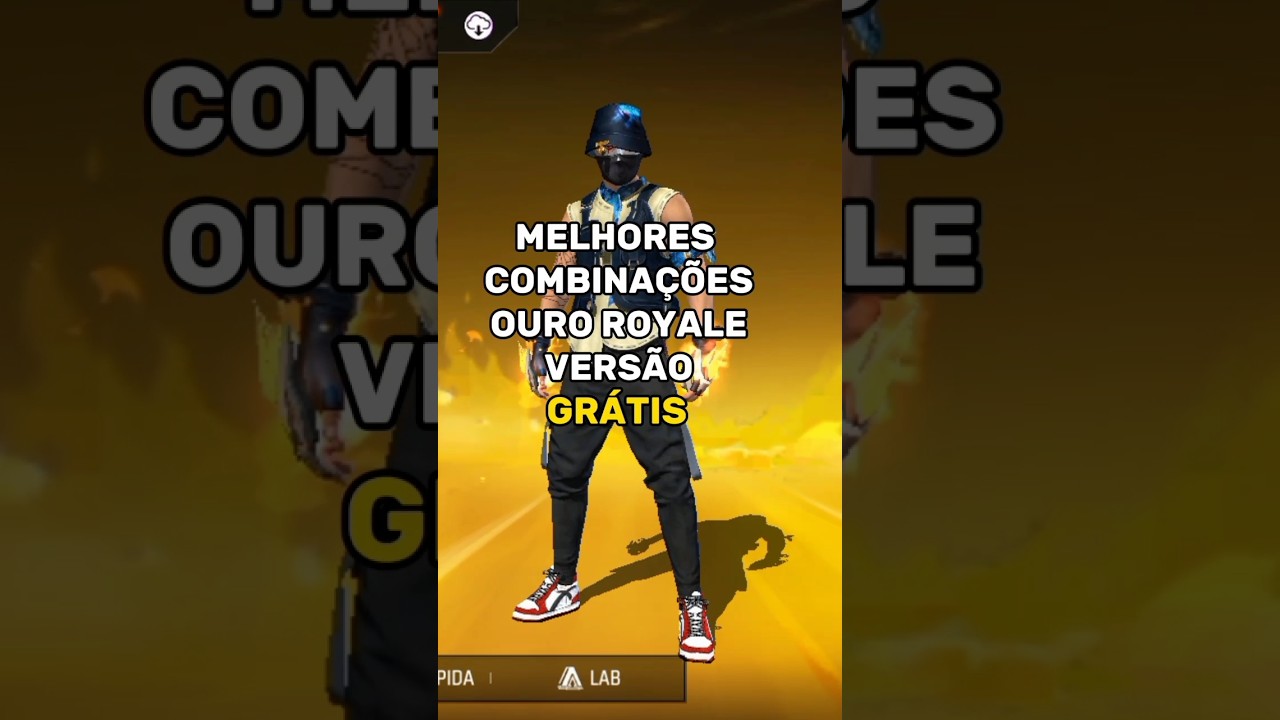 Melhores combina&ccedil;&otilde;es com novo Ouro Royale #ff #freefire #freefireshorts #shorts