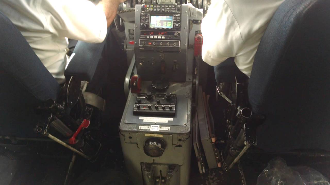 Convair CV-240 takeoff, Miami view from cockpit