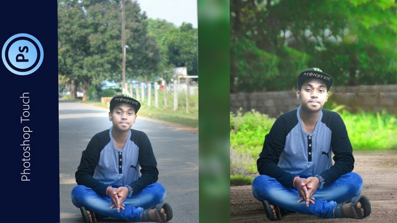 Photoshop touch edit easy  background change