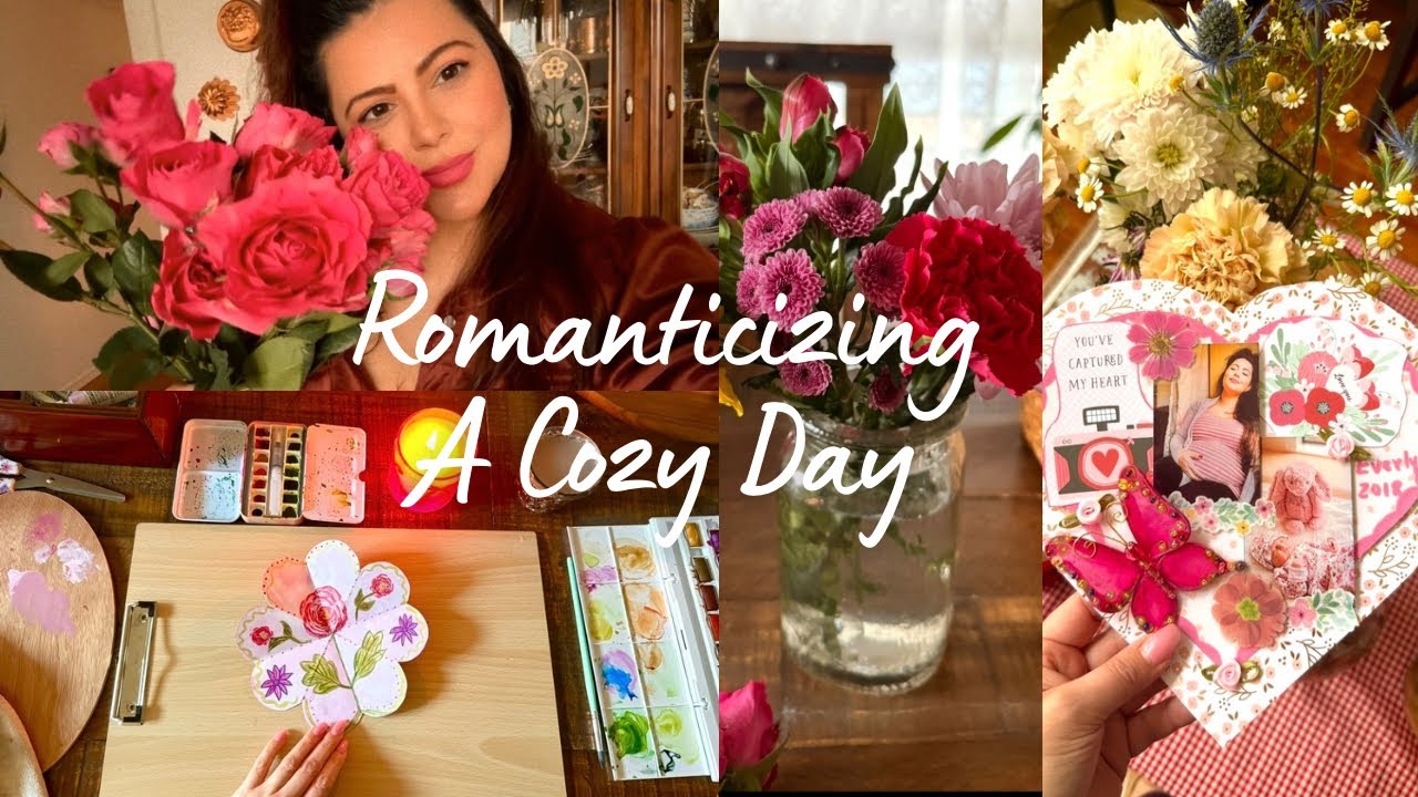 Cozy Quiet February Day, Valentines Gifts, Painting, DIY #slowliving #cottagecore #quietlife  