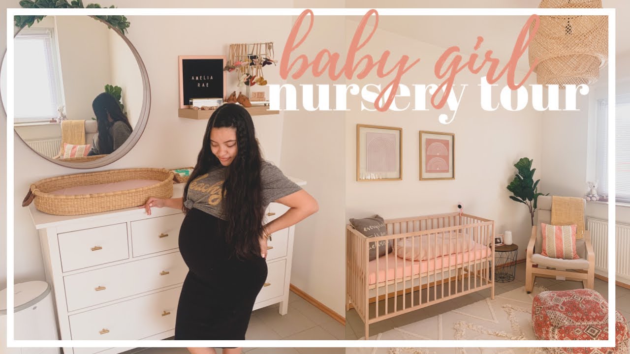 BABY GIRL NURSERY TOUR 2020 | BOHO & MINIMAL NURSERY | NURSERY ORGANIZATION
