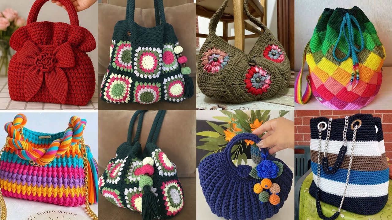 Most Beautiful & Stylish Crochet Bags Trendy New Design Ideas 2025 ||Granny Square Bags