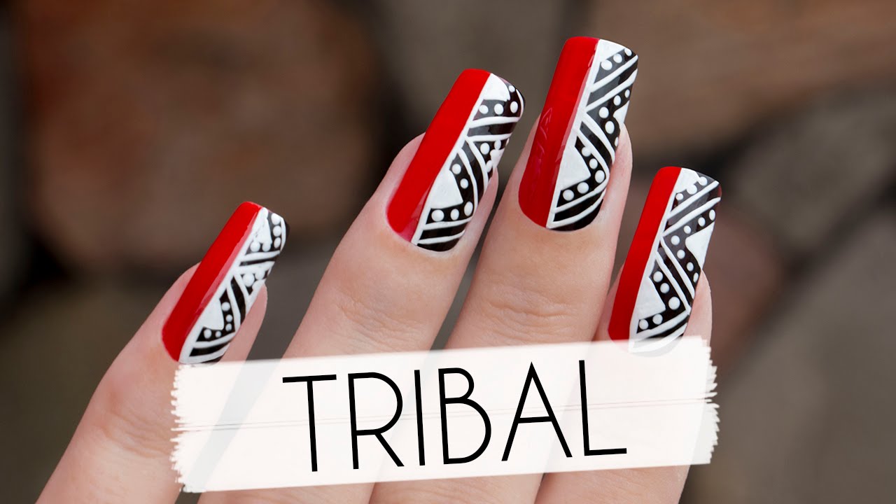 DECORAÇÃO DE UNHAS COM TRIBAL (FÁCIL) - Ideia Rosa
