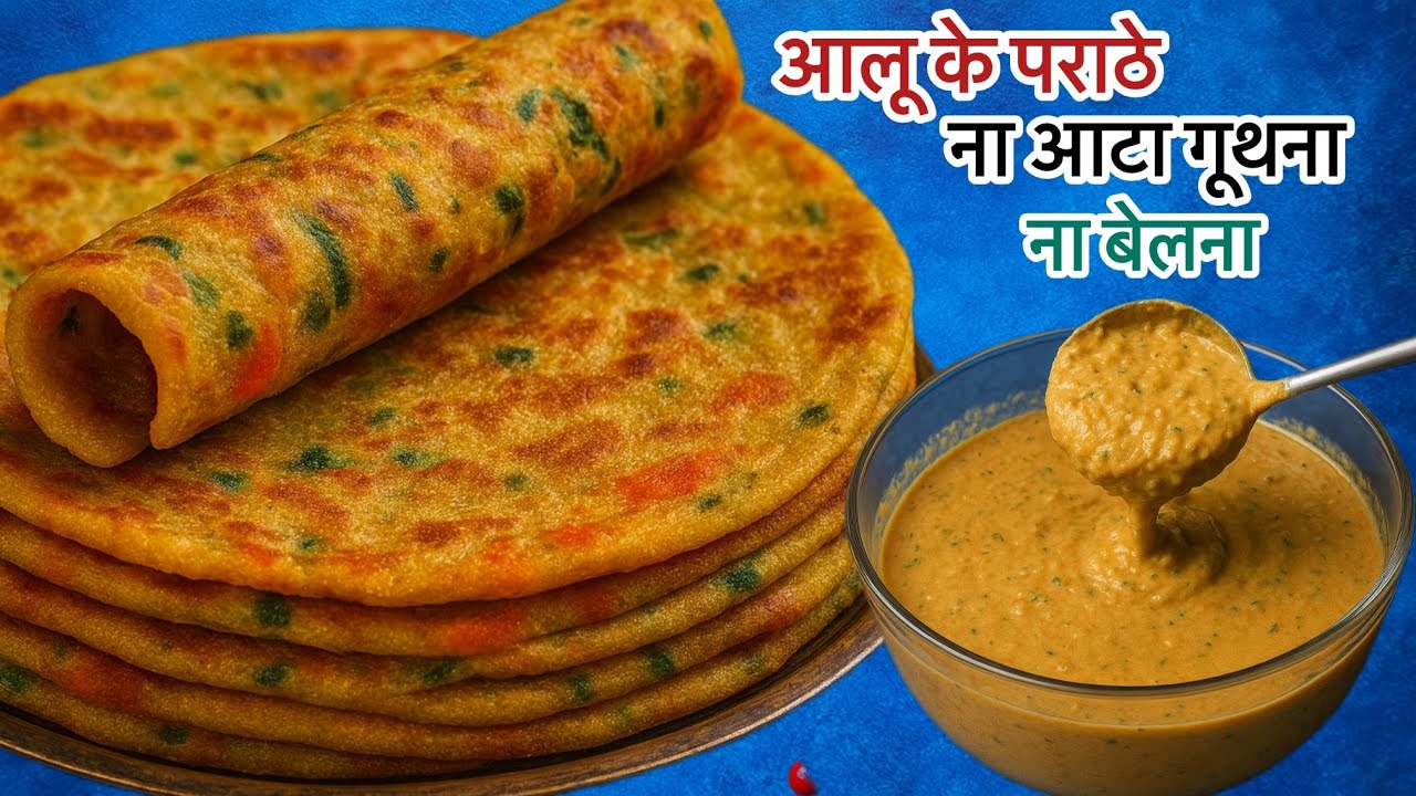 ना आटा गुंथना ना बेलना 5 मिनट मे ढेर सारे आलू के पराठे बनाने का एकदम नया तरीका देखकर चौंक जाएंगे😍
