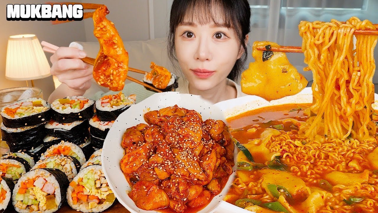 바다내음 물씬! 멍게김밥과 신라면 라제비, 매운김치 먹방🔥 Seasoned sea squirt, Kimbap, Rajebi, Spicy kimchi Mukbang