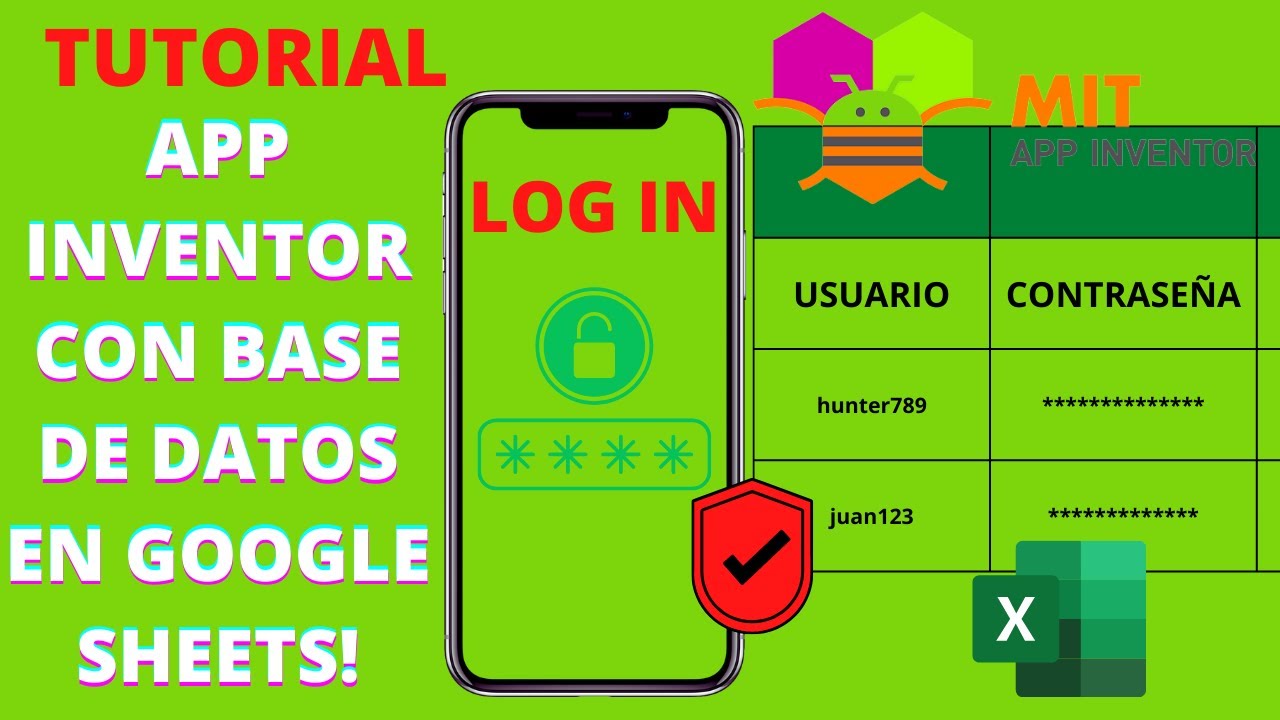 CREA UN LOG IN EN APP INVENTOR CON BASE DE DATOS EN GOOGLE SHEETS