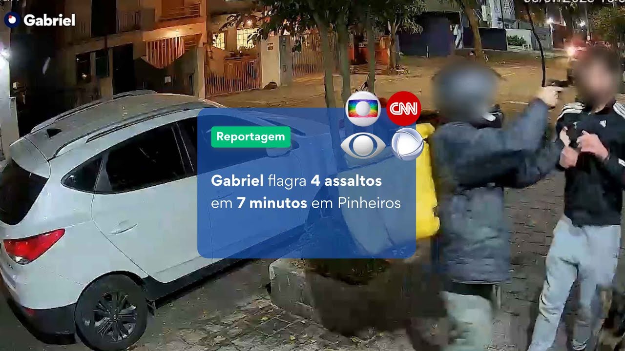 Gabriel flagra 4 assaltos em 7 minutos em Pinheiros | Gabriel na Mídia