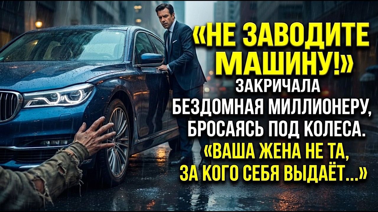 «Не заводите машину!» закричала нищенка миллионеру, бросаясь под колеса. Он был в шоке, узнав почему