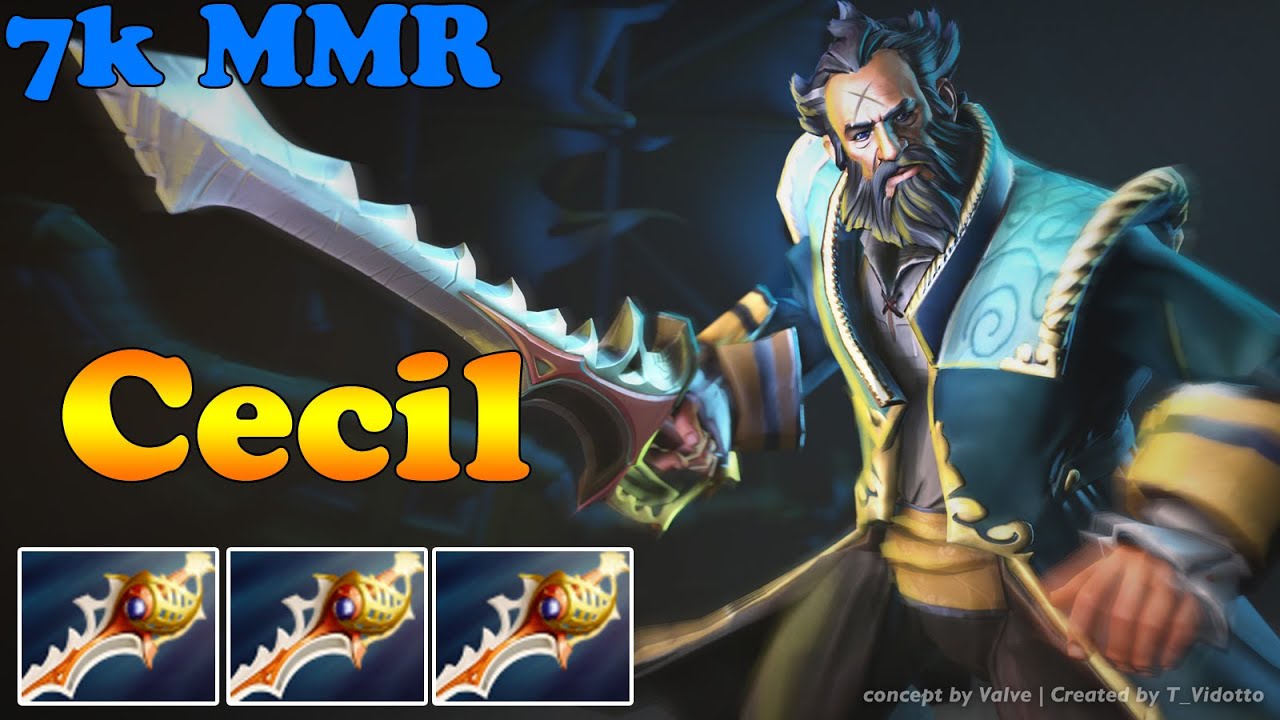 Dota 2 - Cecil 7k MMR plays Kunkka with 3 rapiers vol 1# - Ranked Match!