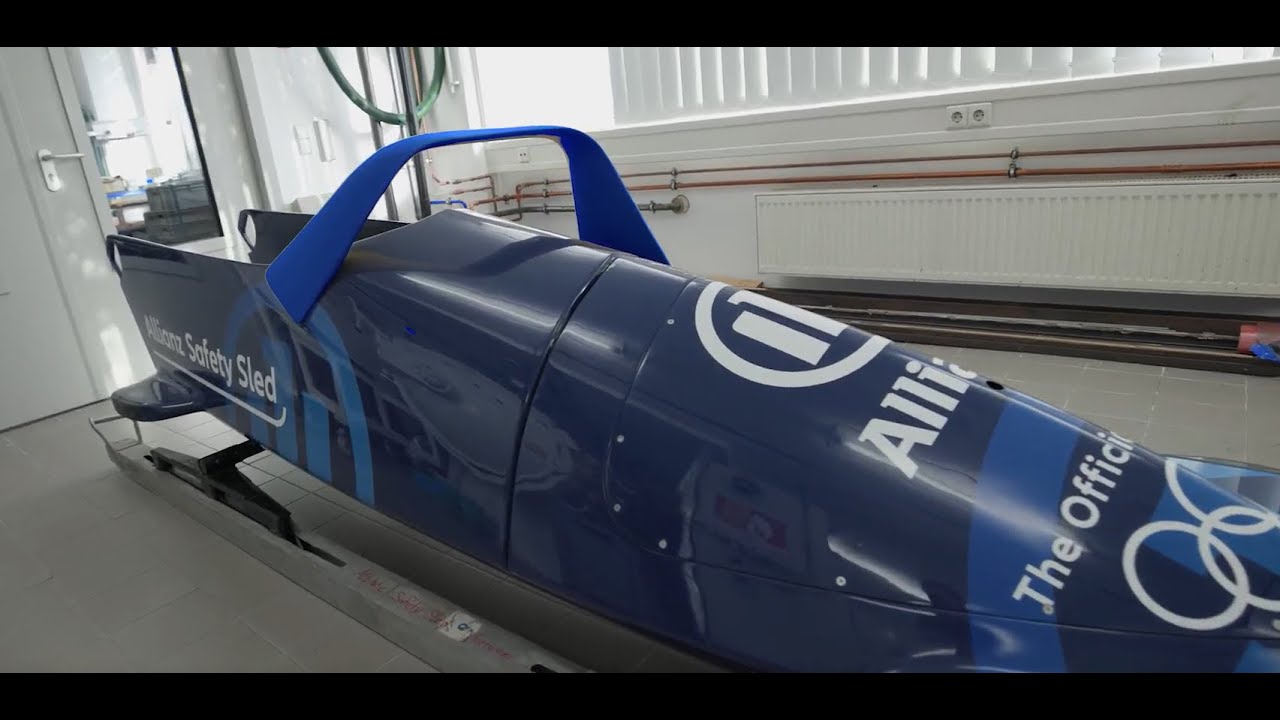 Der Allianz Safety Sled mit dem Head Impact Protector (HIP) - System für mehr Sicherheit im Bobsport