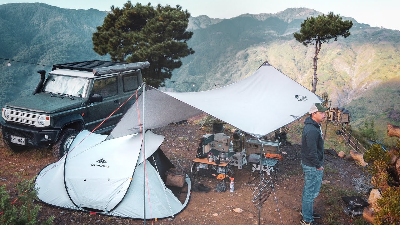 SOLO CAMPING on my BIRTHDAY | Camp Khawa, Car Camping near Baguio City | Suzuki Jimny Camping set-up
