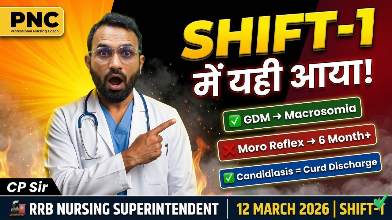 🚨 RRB Nursing Superintendent Shift-1 Memory Based Paper Analysis | Answer Key +Cut Off | 12 March
