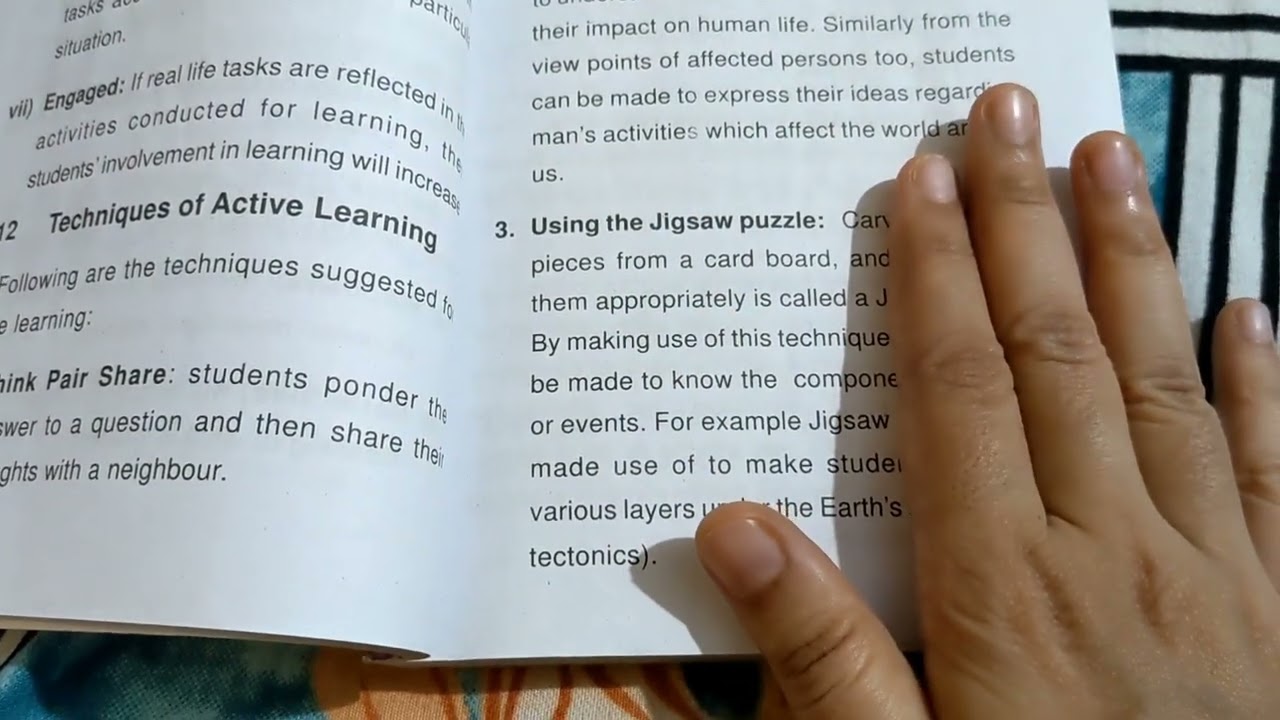 Meaning and Techniques of active learning/B.Ed/Imp Ques/Learning and Teaching/1st semester/Unit 1