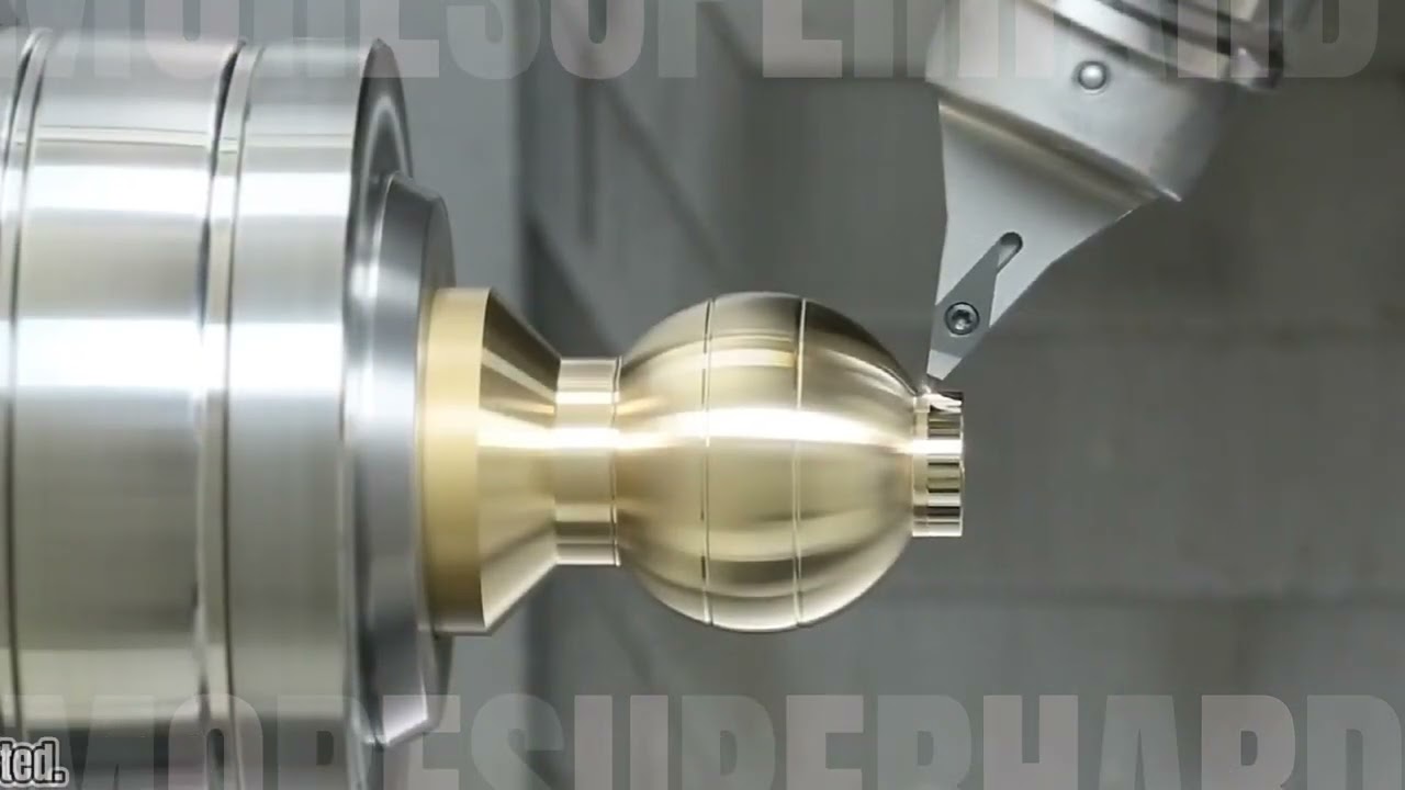 PCD insert processing brass - the making of a Christmas ball