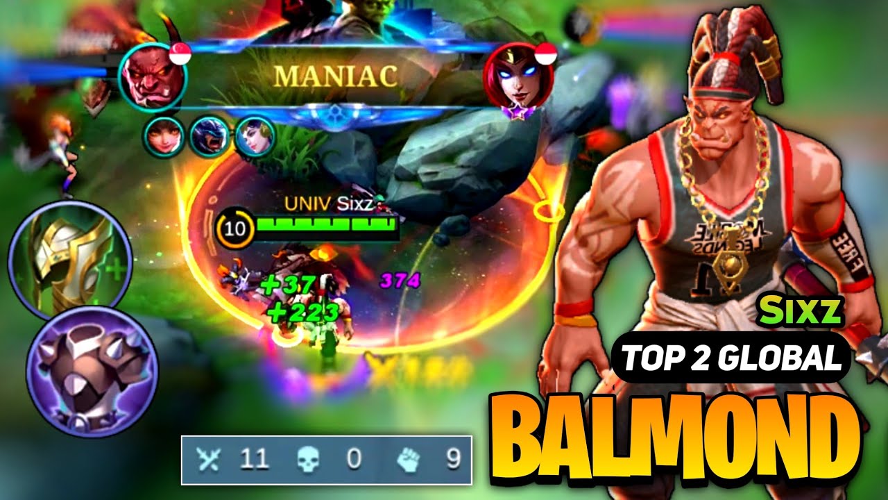 MANIAC! Balmond Best Build 2023 [ Balmond Top 1 Global Gameplay ] By Sixz - Mobile Legends