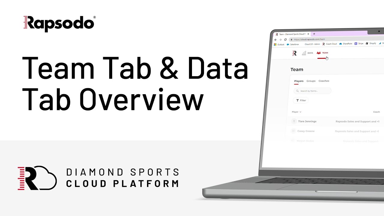 Team & Data Tab Overview on the Rapsodo Cloud