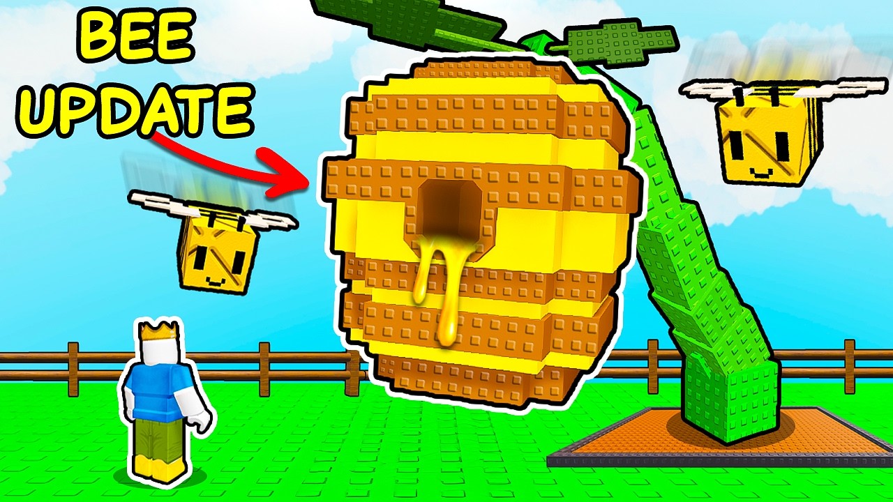 growing EVERYTHING in BIZZY BEE UPDATE in Roblox grow a garden...