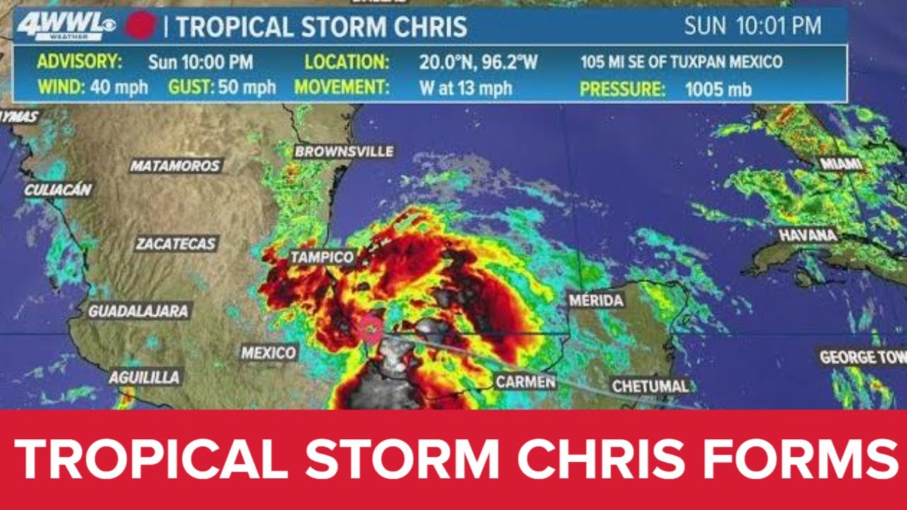 Tropical Storm Chris forms in Gulf
