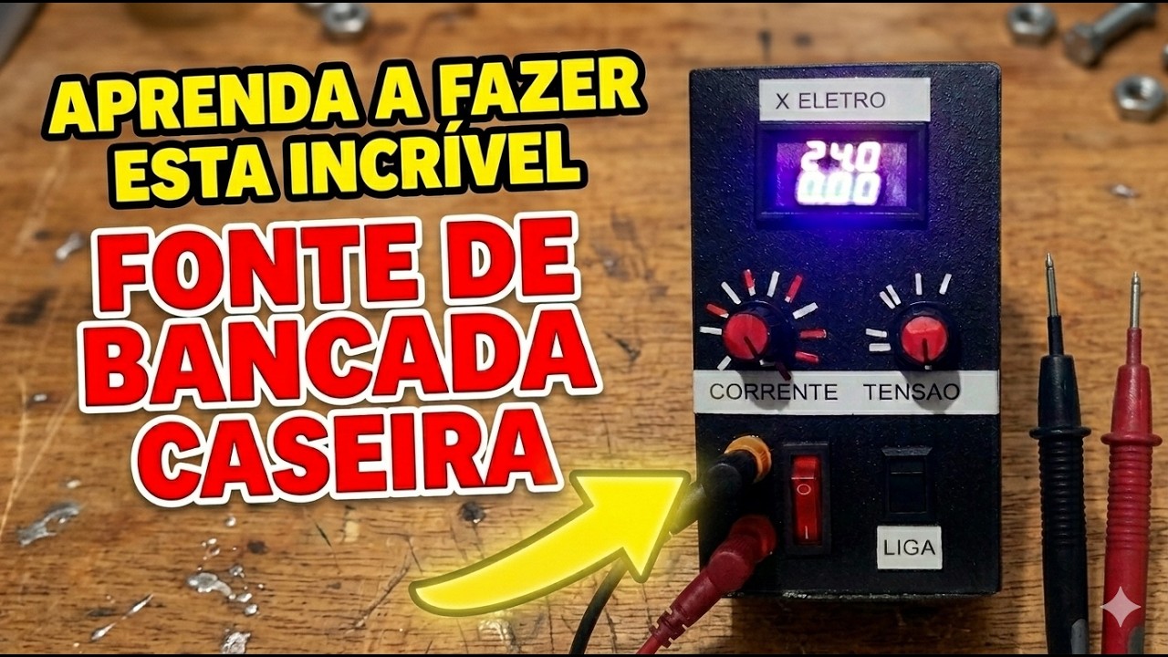 montei minha fonte de bancada regulável 24v 5A