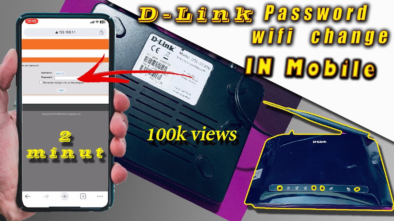D-link wifi ka password change kaise kare ? | how to change D-link router wifi password | DSL2730U