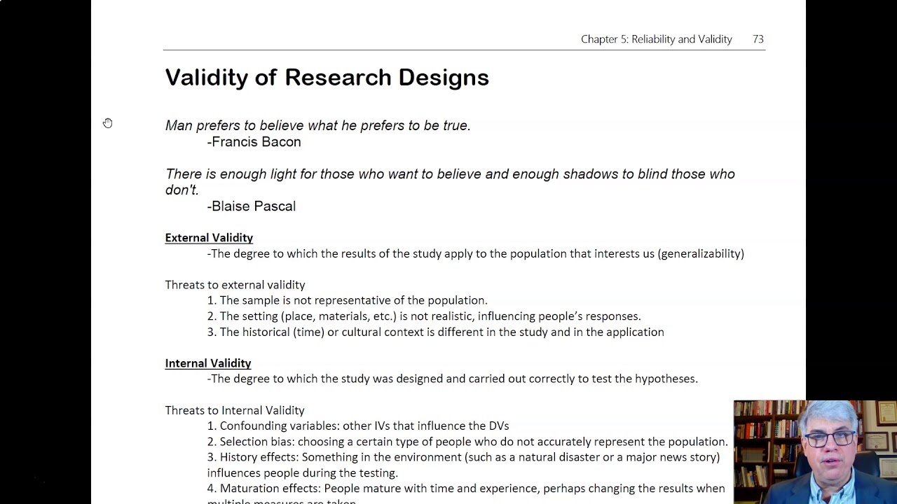 Validity of Research Designs