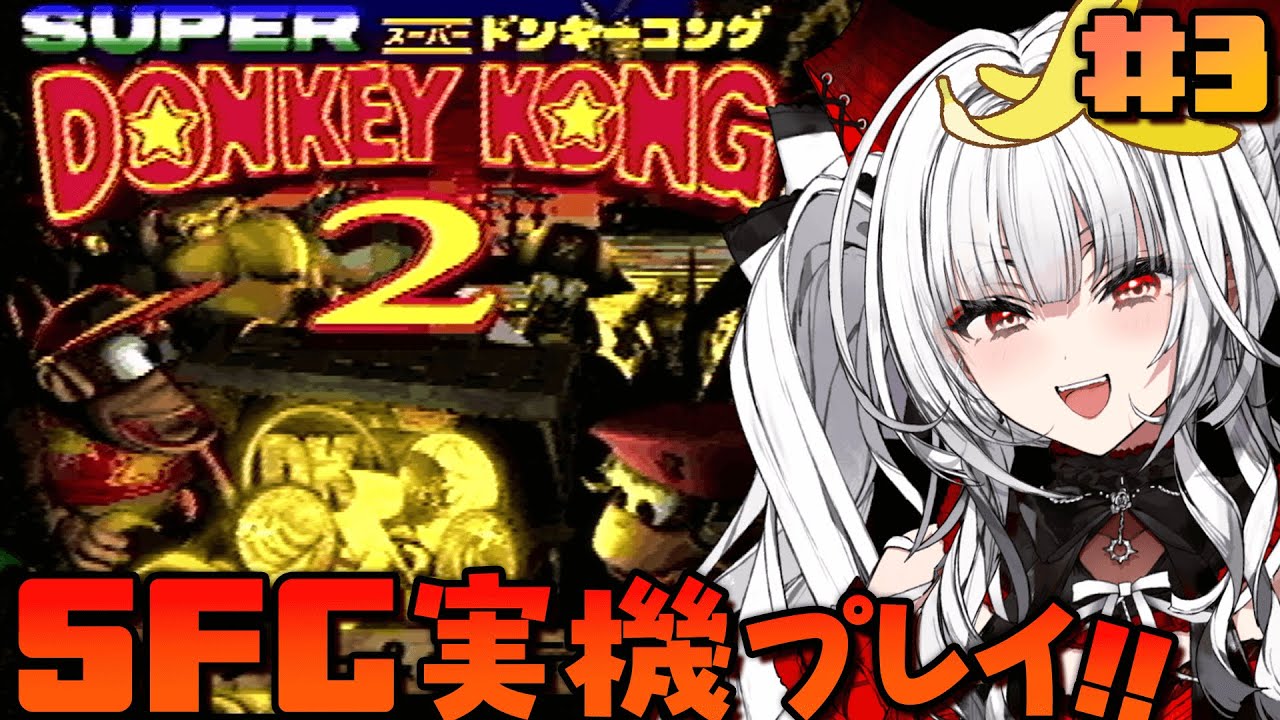 【スーパードンキーコング2】#3 SFC実機で完全初見ぷれい！！！【セレナーデ・オックスブラッド/Varium】