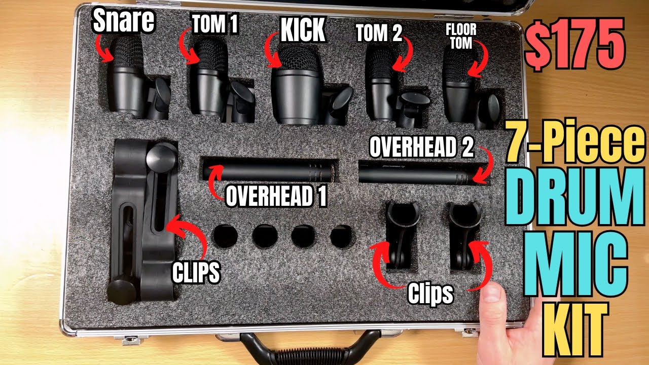 AFFORDABLE 7-Piece DRUM MIC Set - Phenyx Pro PTD-10 Review/Demo