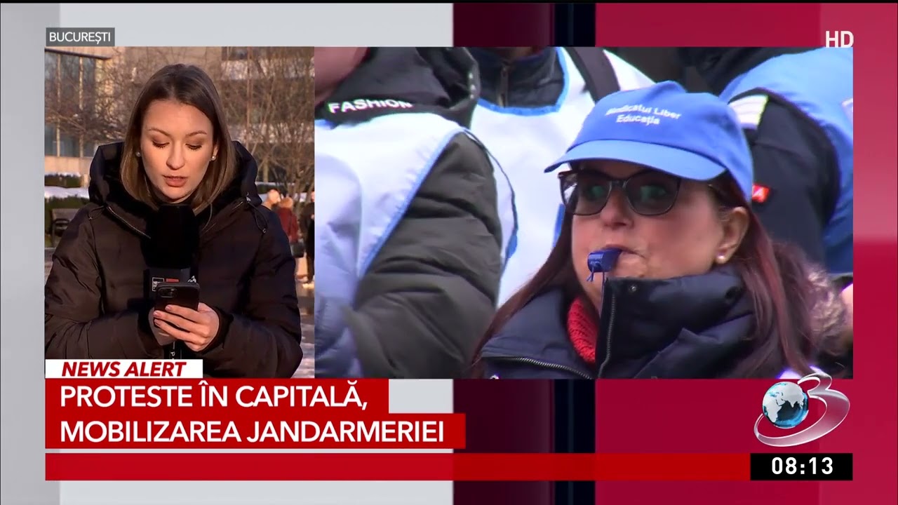 Proteste &icirc;n capitală, mobilizarea jandarmeriei