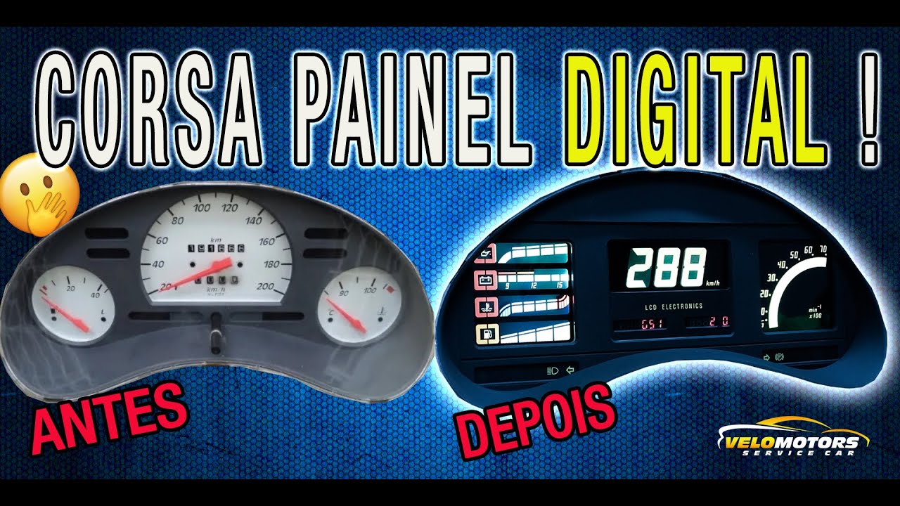 PAINEL DIGITAL NO CORSA ¨D.I.Y FAÇA VC MESMO¨! EM CASA | PAINEL KADETT GSI (((AUMENTA O VOLUME))) !