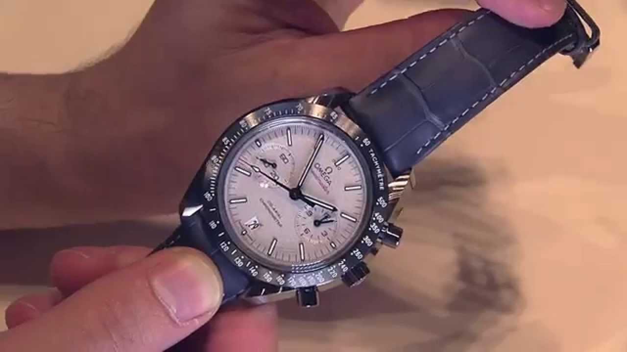 Omega Speedmaster Co-Axial Chronometer Grey Side Of The Moon Ceramic Watch | aBlogtoWatch