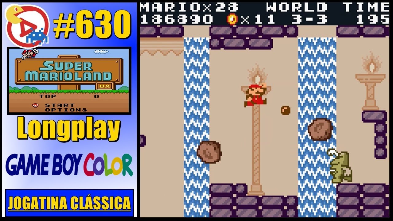 GBC Longplay Super Mario Land DX [Hack] - Old Graphics