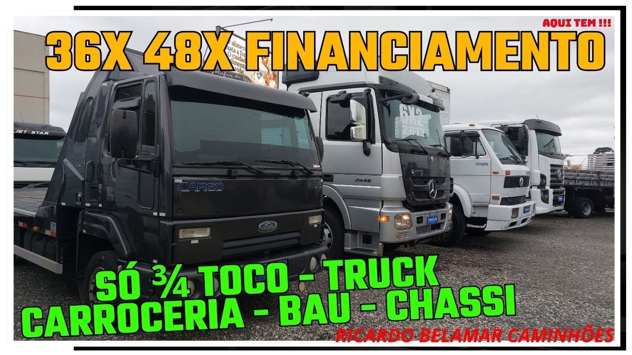 Caminhões 3/4 toco 4x2 truck 6x2 - Plataforma - Bau - Chassi -