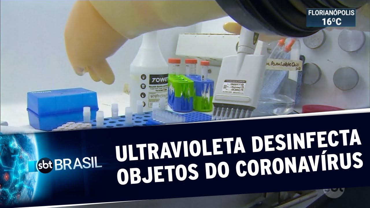 Luz ultravioleta pode eliminar coronavírus e desinfectar objetos | SBT Brasil (26/06/20)