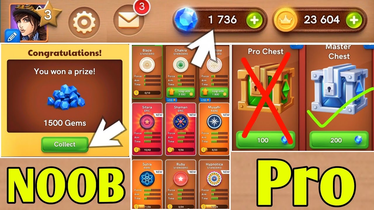 💥Noob To Pro I'd Carrom Pool 🔥 The Power Of Bk 💪 Carrom Pool 💥#carrompool #carromwinnerboy