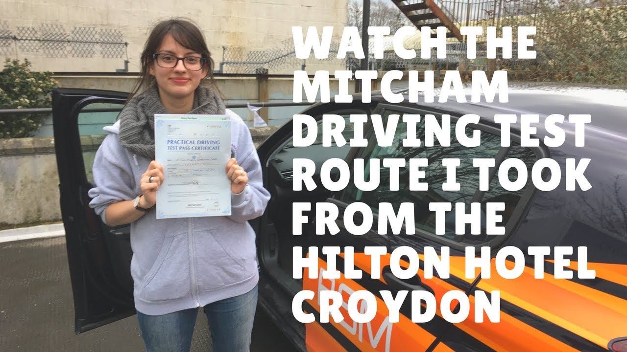 Mitcham Driving Test Route (Hilton Hotel) 20 February 2018 11.41pm
