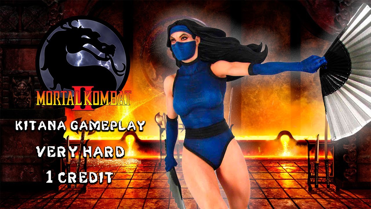 MORTAL KOMBAT 2 ARCADE - Kitana gameplay (very hard) 1 credit