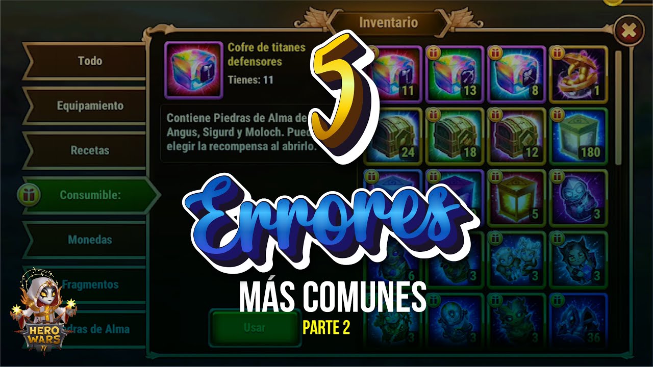 5 ERRORES más comunes de principiantes Parte 2 | Hero Wars TV | Español