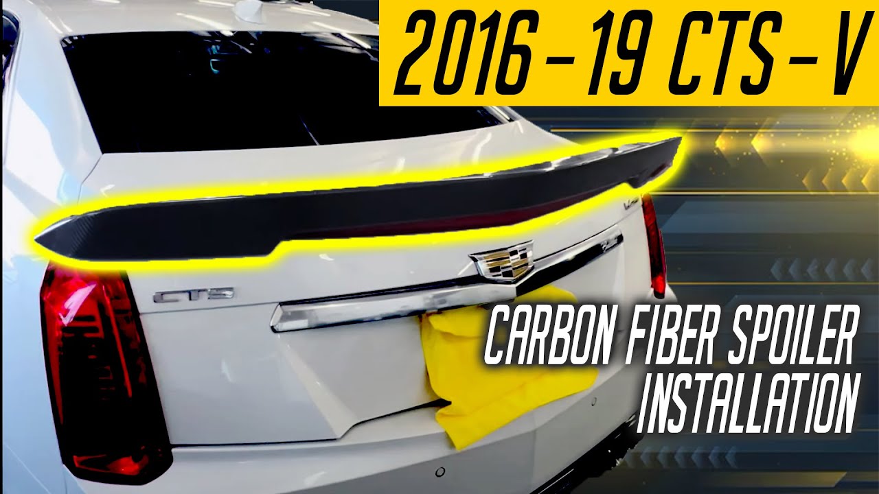 2016-19 Cadillac CTS-V Carbon Fiber Spoiler Installation Extreme Online Store ft. @veggiej35