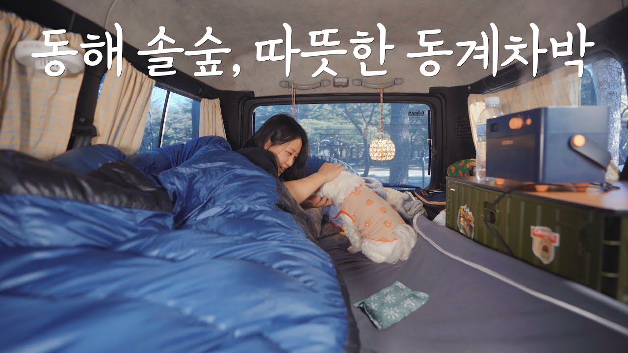 겨울바다 보러 동해 갔다가 박지 못찾고 2시간 헤맸어요 | 그래도 여긴 진짜 좋았다! | 역대급 동계차박 | 양양 솔밭캠프촌