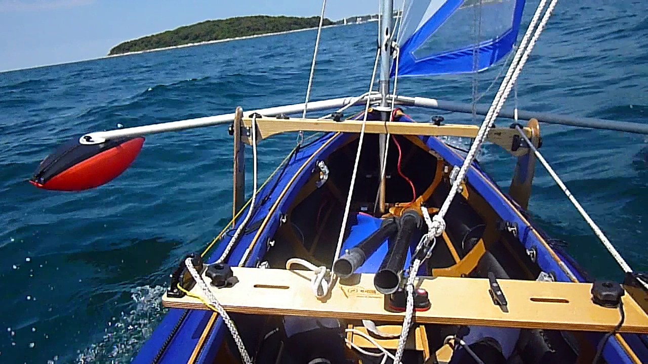 Faltbootsegeln mit Klepper Aerius 520 Quattro und Careen Ausleger bei Funtana Kroatien  Video2