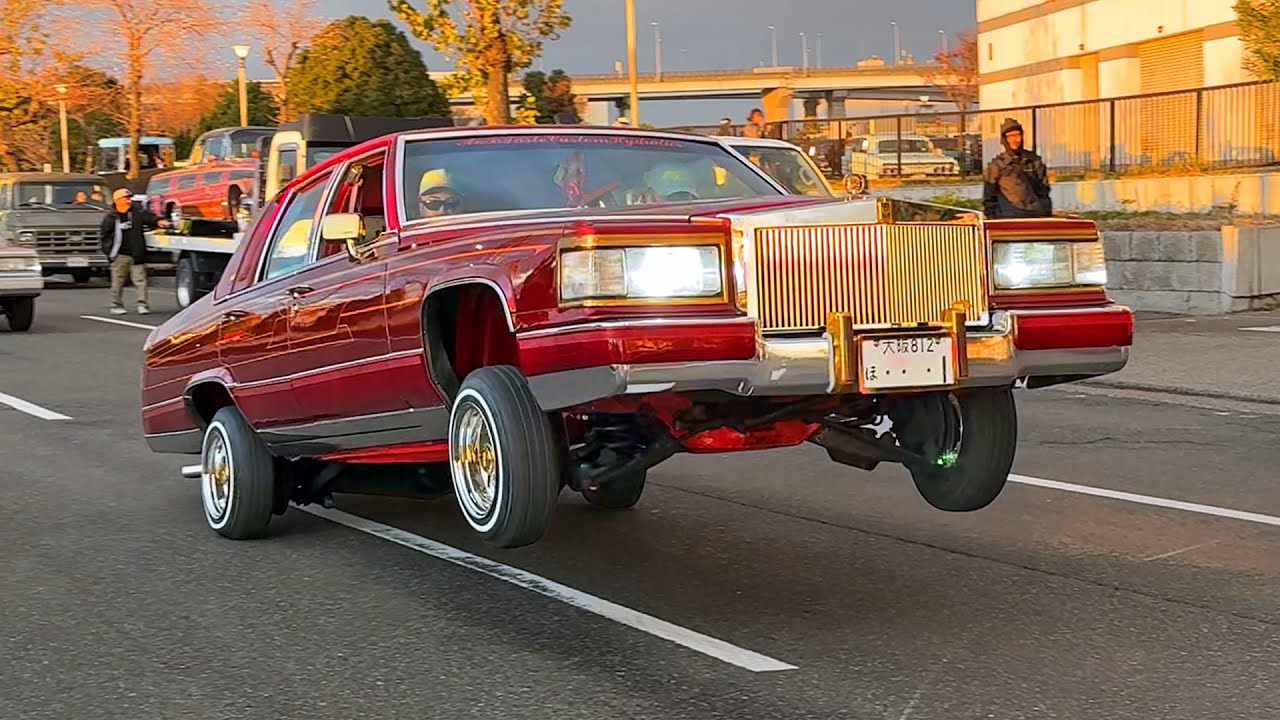 LOWRIDER Cars leaving the Japan Super Show in Nagoya!