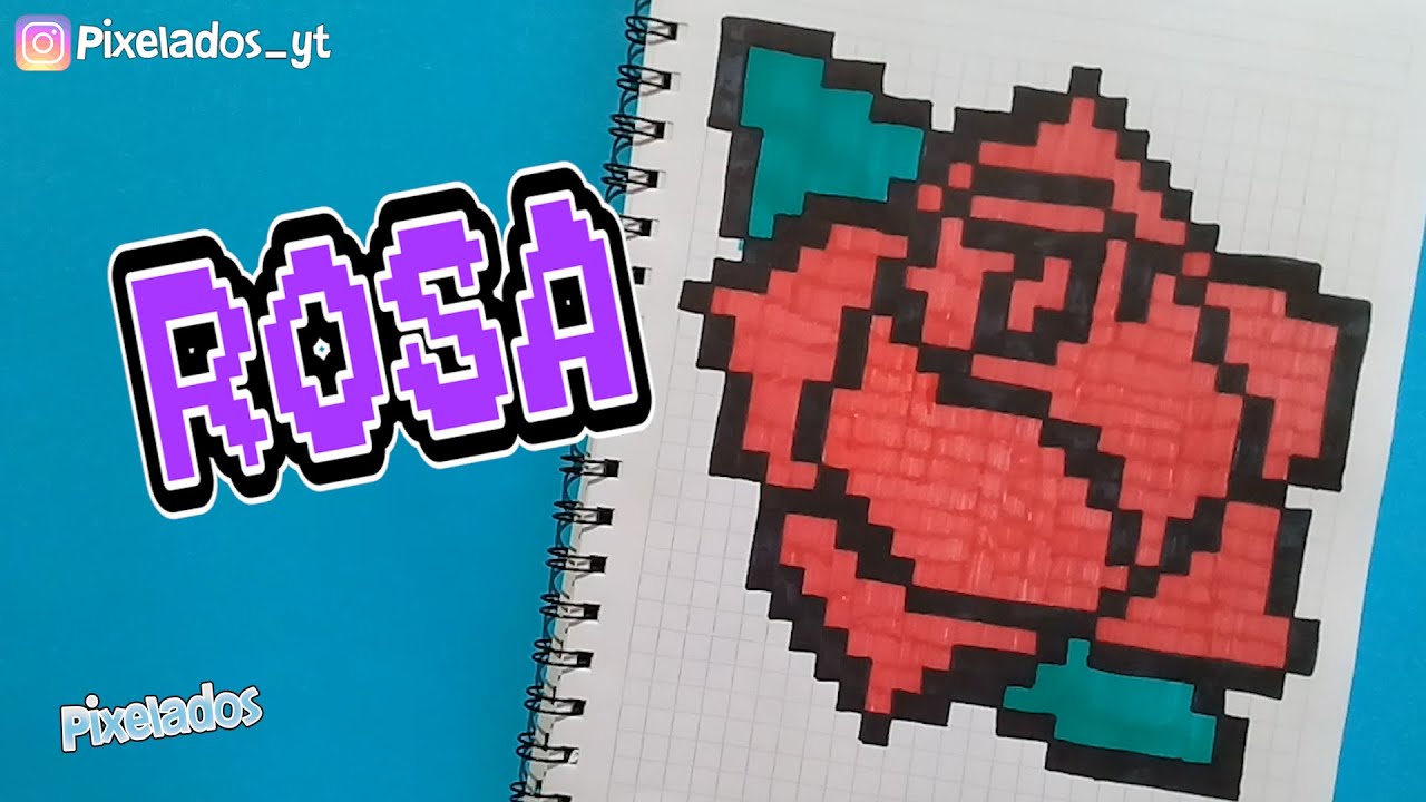 COMO DIBUJAR ROSA PIXEL ART - PIXELADOS
