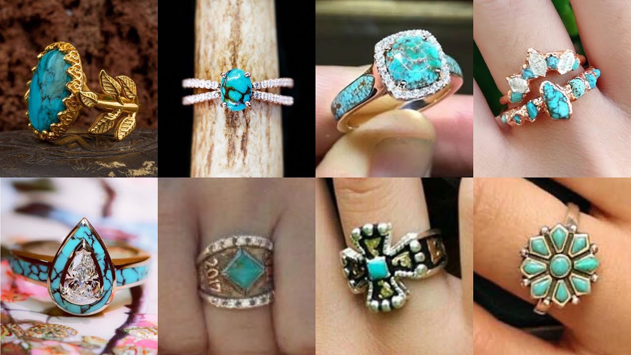 Daily Wear Turquoise Stone Ring Designs For Women | Feroza Stone Rings | Sabs little world